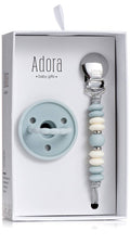 Classic Sky Pacifier Clip Set