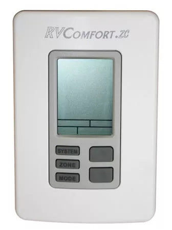 White Coleman Digital Zone Control Thermostat 9330A3351 - Front View | United RV Parts
