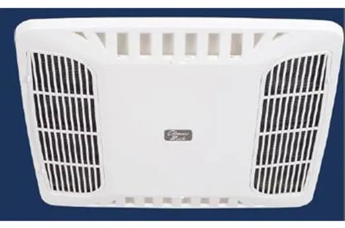 Coleman Mach AC Deluxe Ceiling Assembly 8430A6321 - White Lateral Ducted Front View | United RV Parts