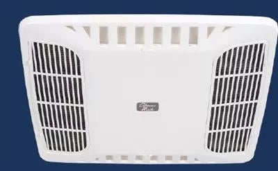 White Coleman Mach RV Ceiling Assembly 8430A635 Heat Ready Lateral Ducted - Top View | United RV Parts