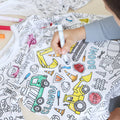 Colorable Construction Zone Pajama Set