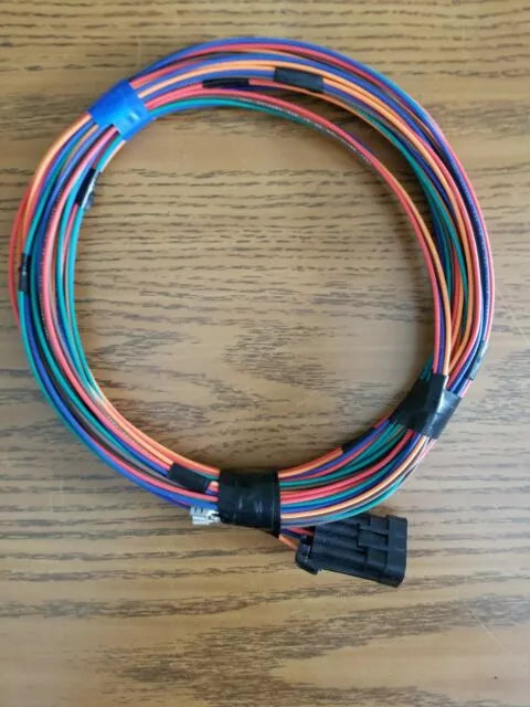 Cummins Onan Remote Wire Harness 044-00026 Coiled with Black Connectors - Top View | United RV Parts