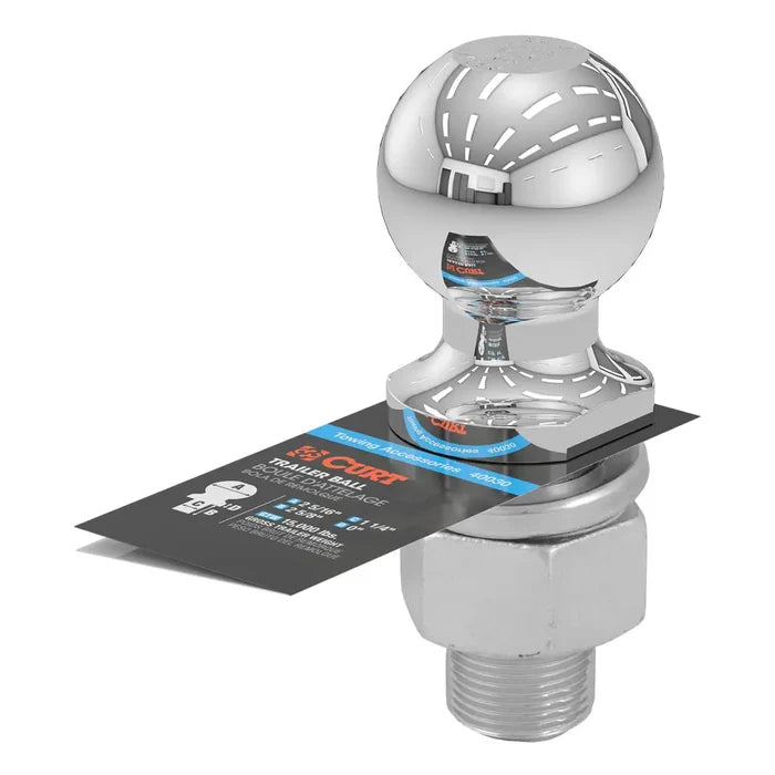 Curt 40030 2-5/16 Hitch Ball with Product Tag - Side Angle | United RV Parts