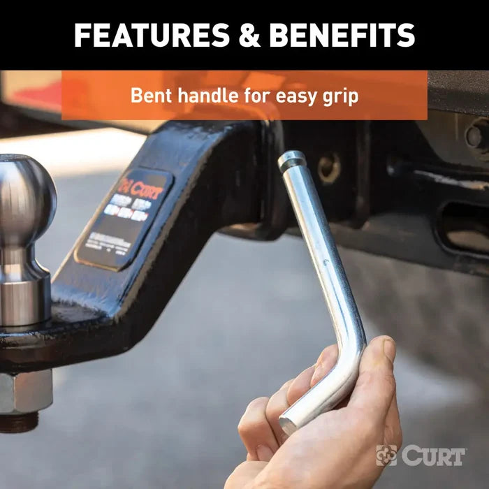Curt Hitch Pin Bent Handle Grip - Close-up Detail | United RV Parts