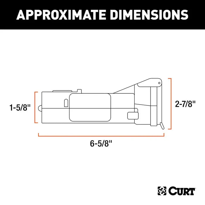 Curt Echo Bluetooth Brake Controller - Dimension Diagram | United RV Parts