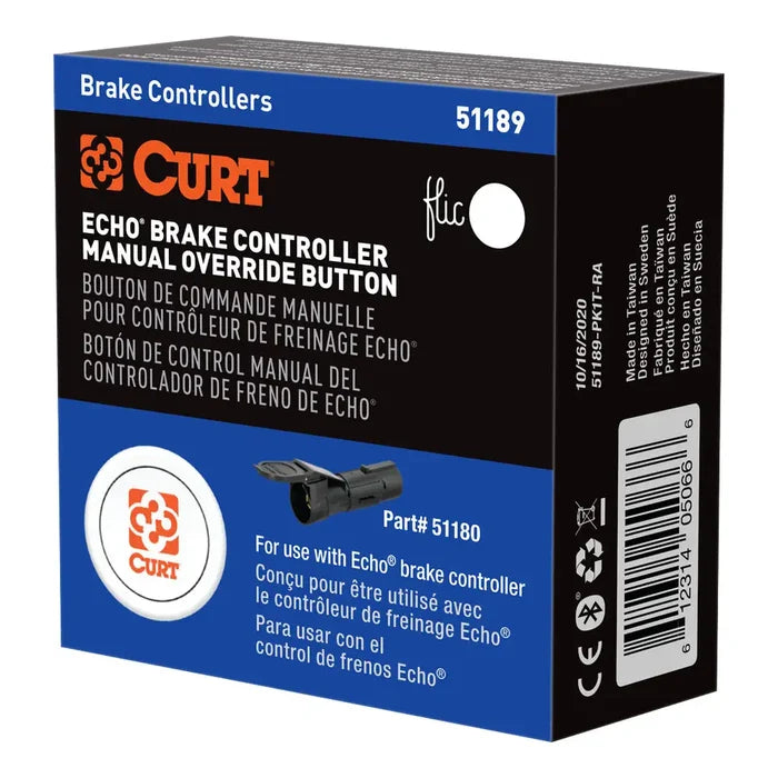 Curt Echo Brake Controller Manual Override Button 51189 - Product Package | United RV Parts