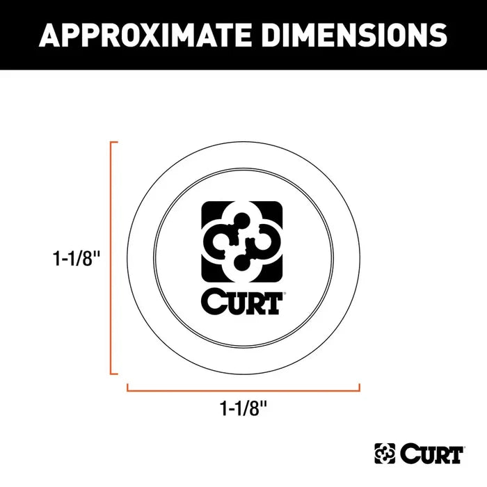 Curt Echo Manual Override Button 51189 Dimensions Chart - 1-1/8 Inch | United RV Parts
