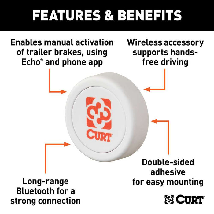 Curt Echo Manual Override Button Features - Wireless Brake Controller Access | United RV Parts