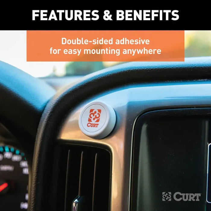 Curt Echo Button Installed on Dashboard - Adhesive Mounting Location | United RV Parts