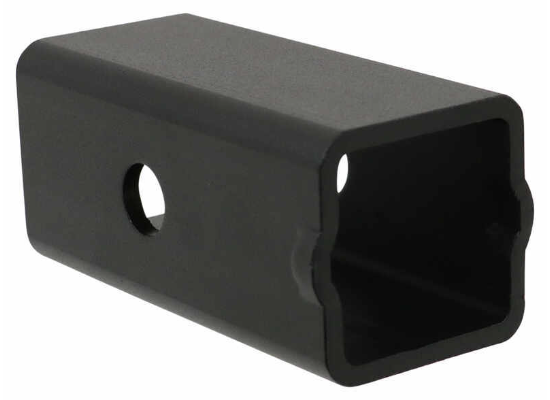 Gray Steel 2.5 to 2 Inch Hitch Adapter - Side Profile View | United RV Parts