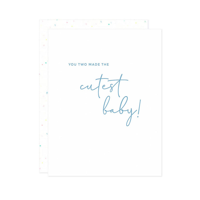 Cutest Baby Letterpress Card