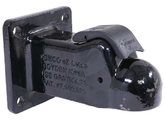 Black Cast Demco Coupler - Side Profile View | United RV Parts