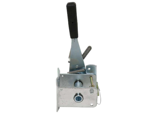 Silver Steel Demco Kar Kaddy Winch Assembly - Side Profile | United RV Parts