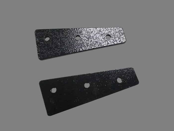 Black Textured Metal RV Hitch Locking Plates - Side View | United RV Parts