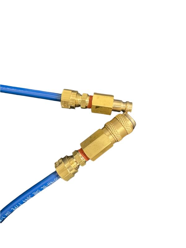 Demco Air Jumper Brass Connectors - Close-Up Detail | United RV Parts