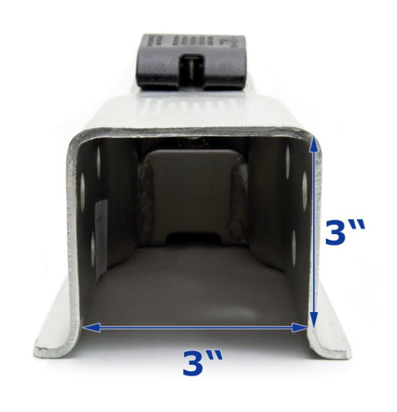 Demco Coupler 15945 - Front Interior View with 3" Tongue Dimensions | United RV Parts