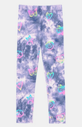 Denim Tie Dye Graffiti Elements Simply Soft Long Legging