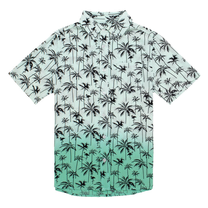 Dip Dyed Jade Palm Shirt