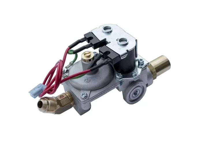 Dometic Atwood 92089 Gas Valve - Front View with Brass Fittings | United RV Parts