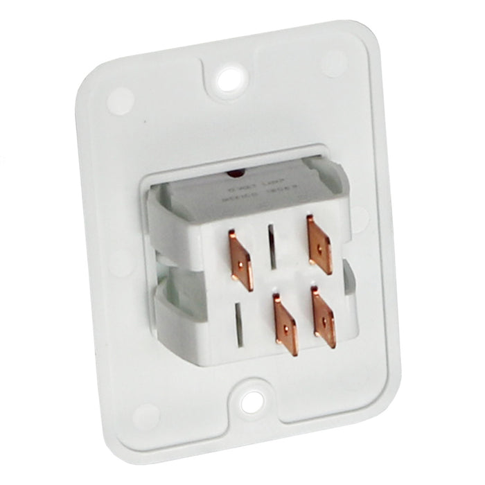 White Atwood Water Heater Switch 91859 - Back View Electrical Terminals | United RV Parts