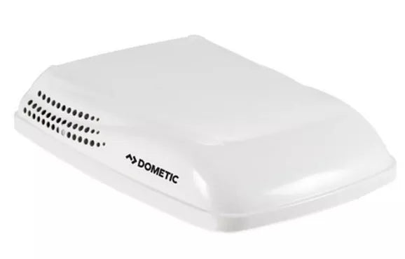White Dometic Penguin II RV Air Conditioner Shroud 3314471.001 - Top Angle View | United RV Parts