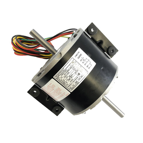 Black Dometic AC Fan Motor 3315332.005 - Front View with Dual Shaft | United RV Parts