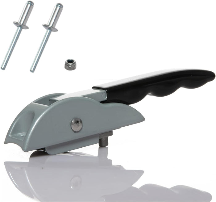 Grey Dometic Awning Lift Handle with Rivets - Side Angle | United RV Parts