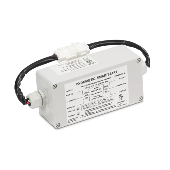 White Dometic Smartstart for Brisk II 9610004642 Soft Starter - Side View | United RV Parts