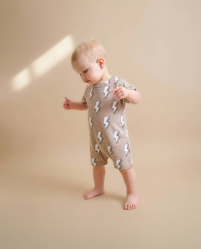 Electric Beige Shortie Romper