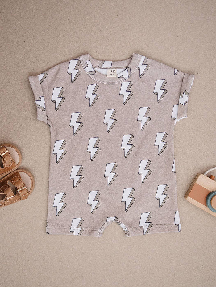 Electric Beige Shortie Romper