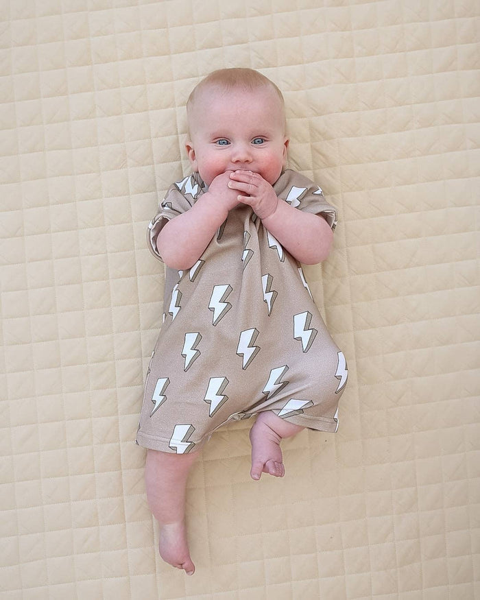 Electric Beige Shortie Romper