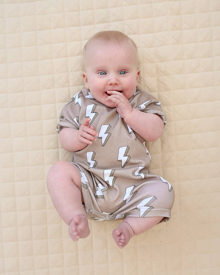 Electric Beige Shortie Romper