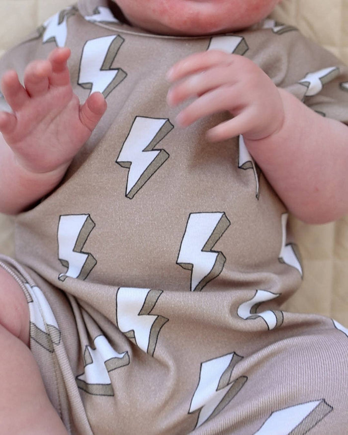 Electric Beige Shortie Romper