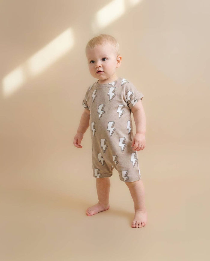 Electric Beige Shortie Romper