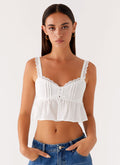 Elliana Cami Top White 4 Peppermayo