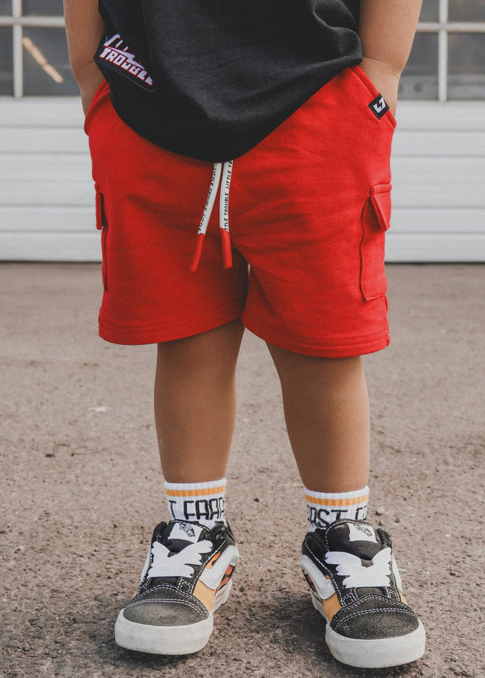 Everyday Red Cargo Shorts