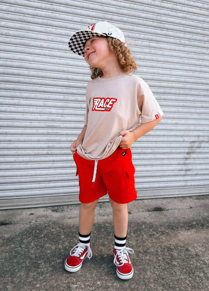 Everyday Red Cargo Shorts