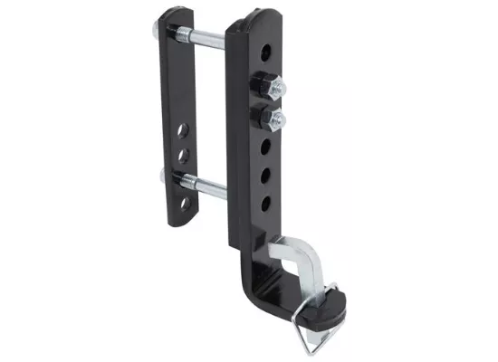 Black Steel Fastway Sway Control Bracket - Angled View | United RV Parts