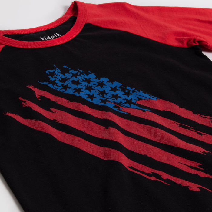 Flag Baseball Tee