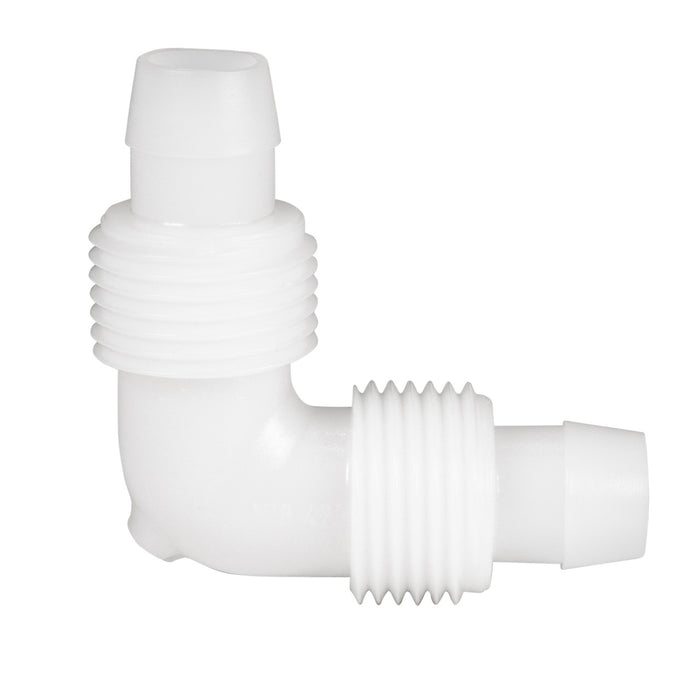 White Flair-It 1/2" RV PEX Elbow Fitting 06800 Without Nuts - Side View | United RV Parts