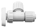 White Plastic Flair-It 90 Degree Stop Valve - Side Profile | United RV Parts