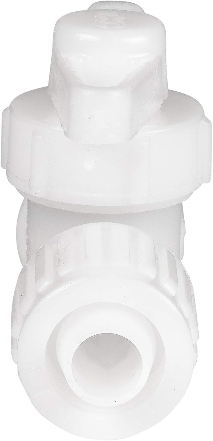 White Plastic Stop Valve Internal Components - Close-Up Detail | United RV Parts
