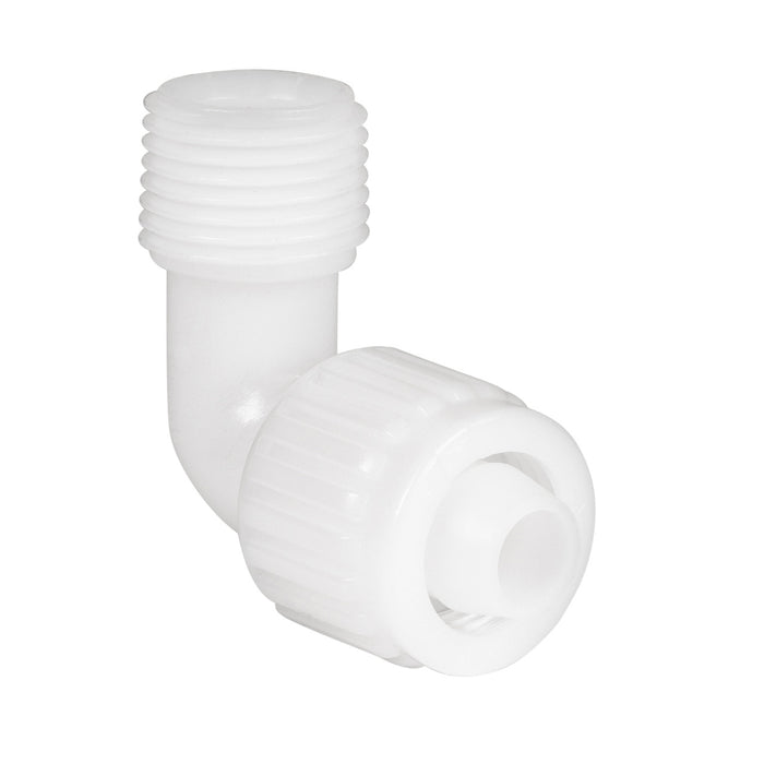 White Flair-It PEX Elbow Fitting 06803 - Angled View | United RV Parts