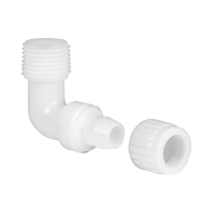 White Flair-It PEX Elbow Fitting with Separate Cap - Parts Detail | United RV Parts
