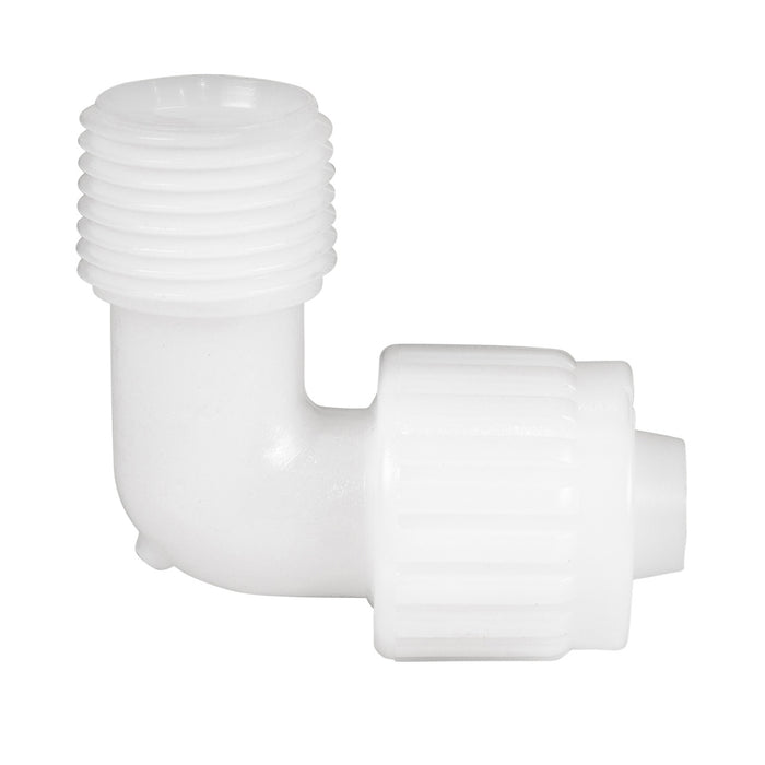 White Flair-It PEX Elbow Fitting 06803 - Side Profile View | United RV Parts
