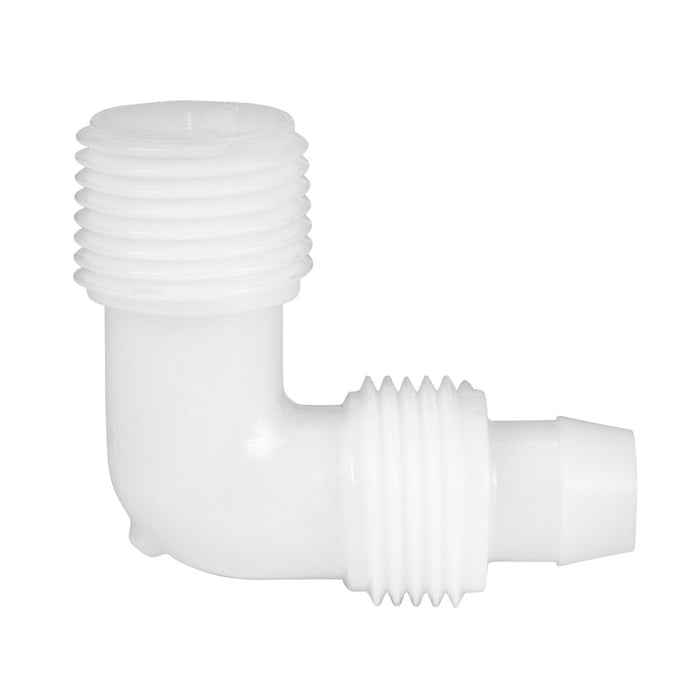 White Flair-It PEX Elbow Fitting without Cap - Side Profile | United RV Parts