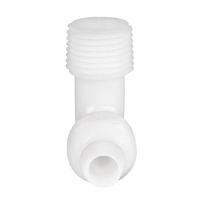 White Flair-It PEX Elbow Fitting without Cap - End View | United RV Parts