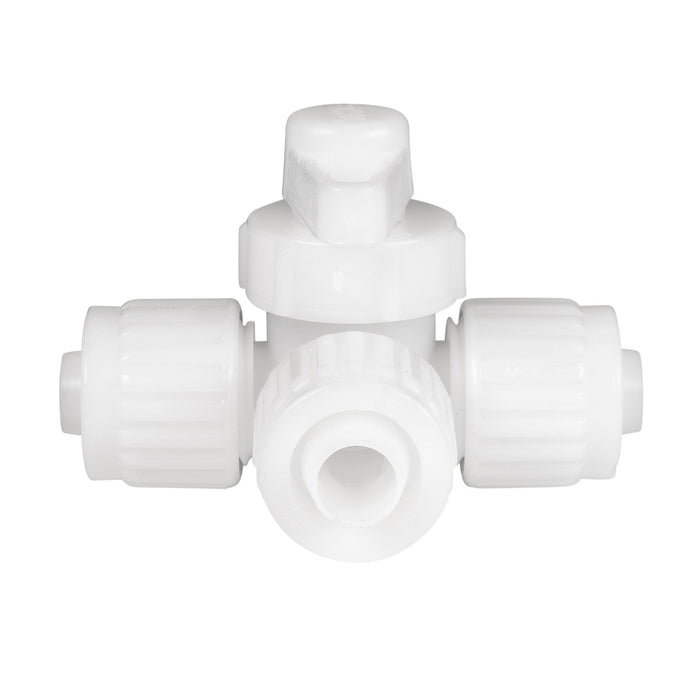 White PEX Bypass Valve 06910 - Top View with Caps | United RV Parts