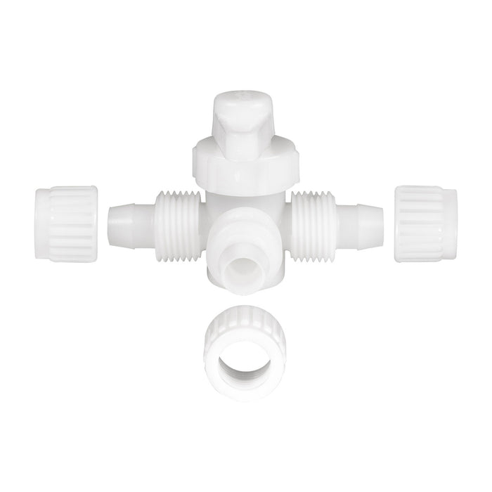White PEX 3-Way Bypass Valve - Assembly Diagram Layout | United RV Parts