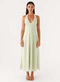 Francesca Midi Dress Sage 1 Peppermayo